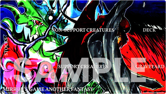 *UNLIMITED* Mirror's Game - Another Fantasy Comic Style Prismatic Swordsmaster Crimson Soul Angel Versus Playmat